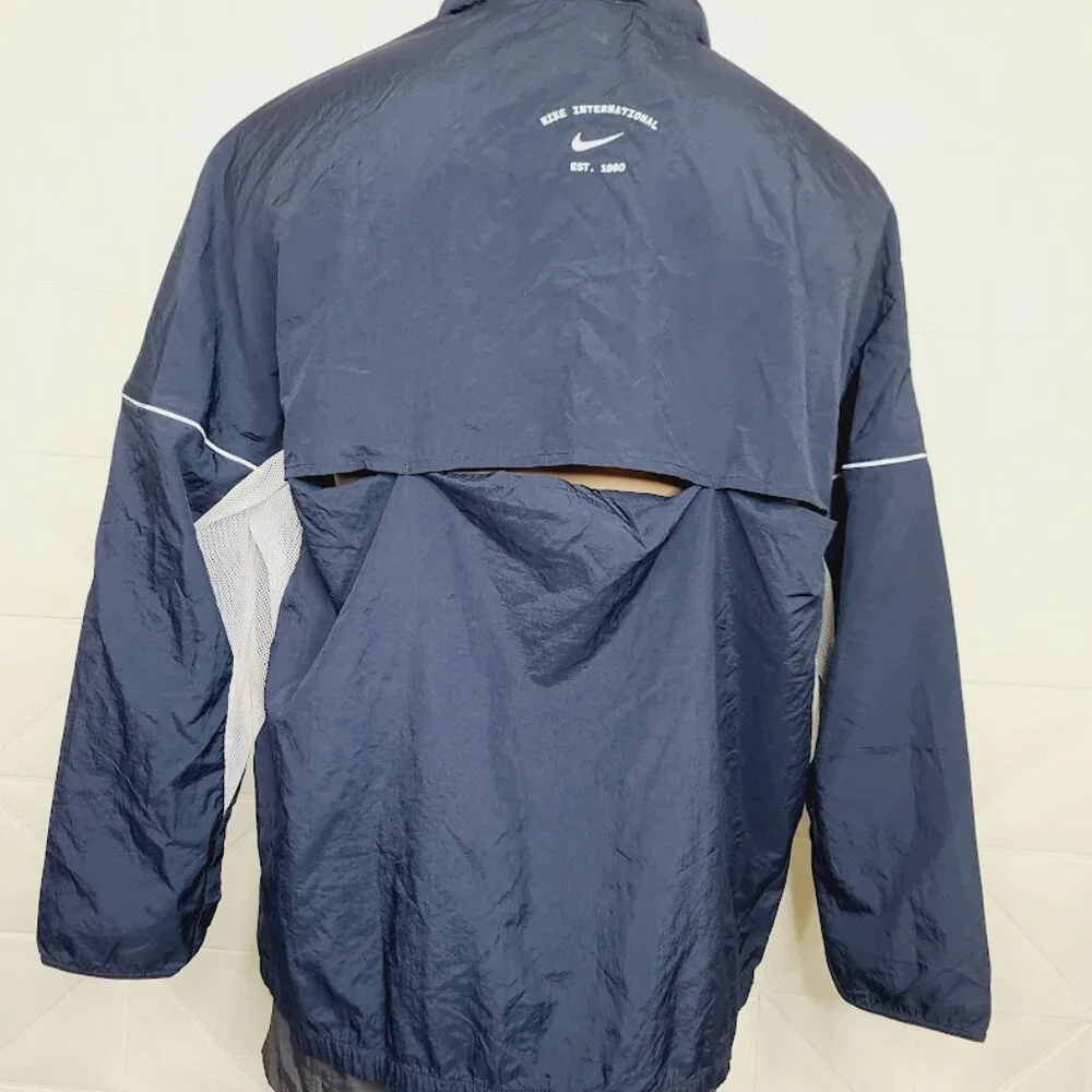 Nike Men's Navy Chaussures Long Sleeve Sports Full Zip Bomber Jacket Size‎ XXL